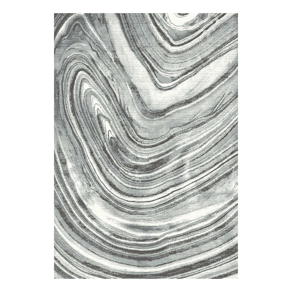 Cornelia 3600 Waves Pattern Carpet Rug; (240x340)cm, Grey