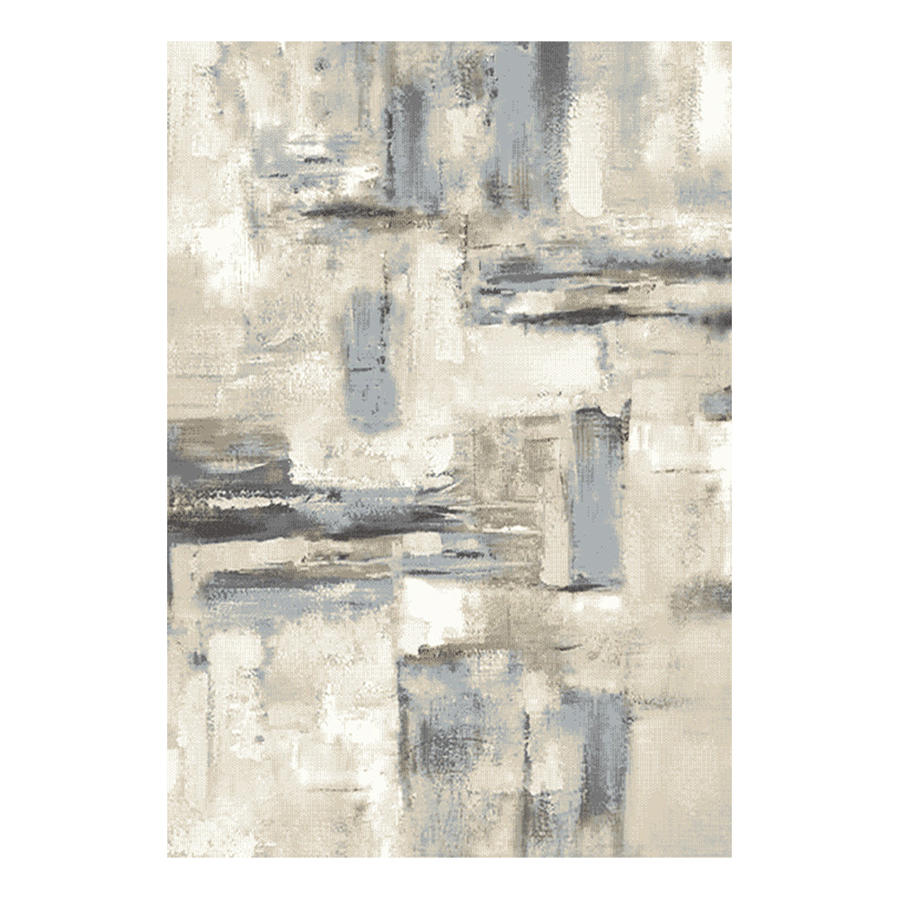 Cornelia 3600 Brush Strokes Pattern Carpet Rug; (240x340)cm, Grey/Blue