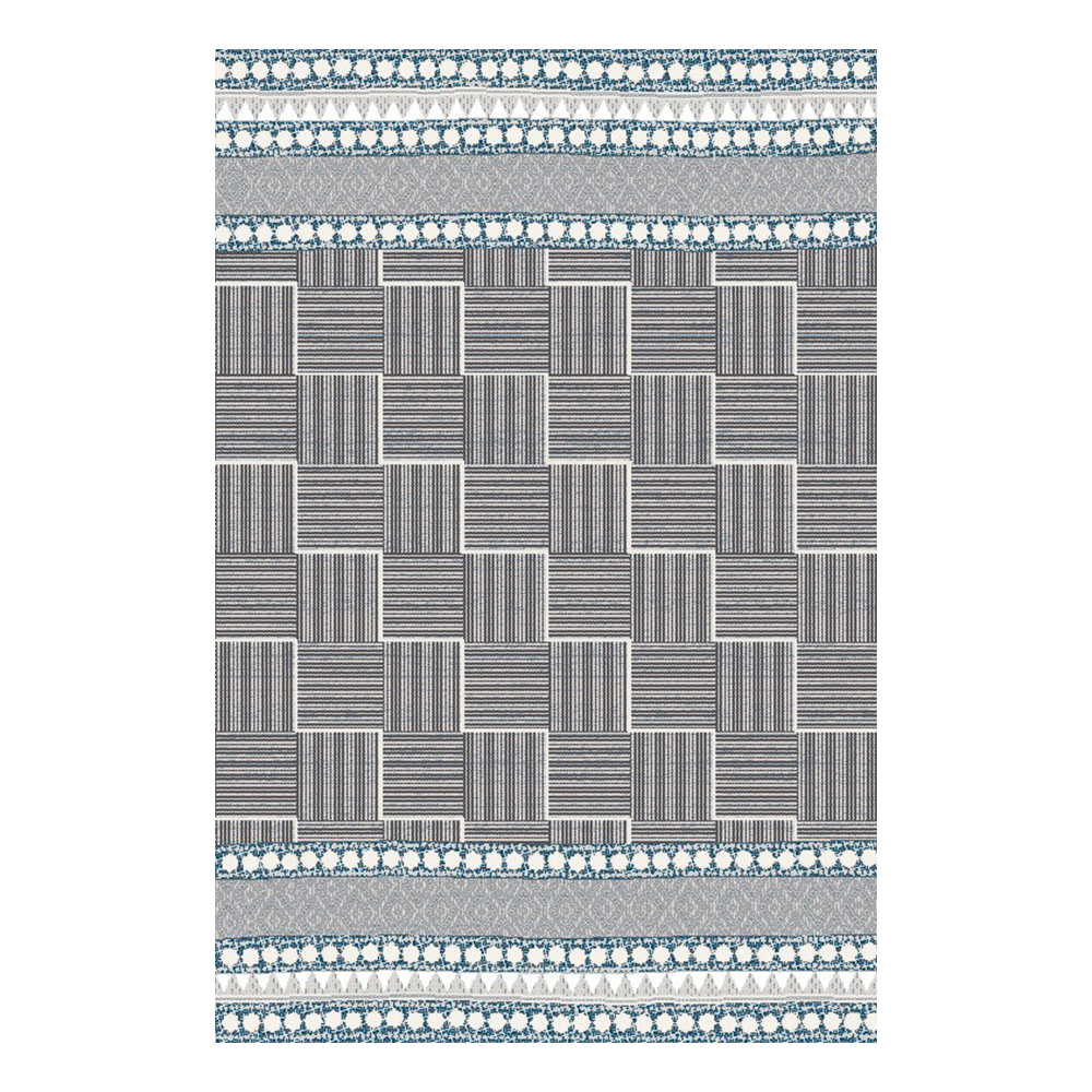 Tokyo 1700 Nomadic Striped Carpet Rug; (100x160)cm, Grey