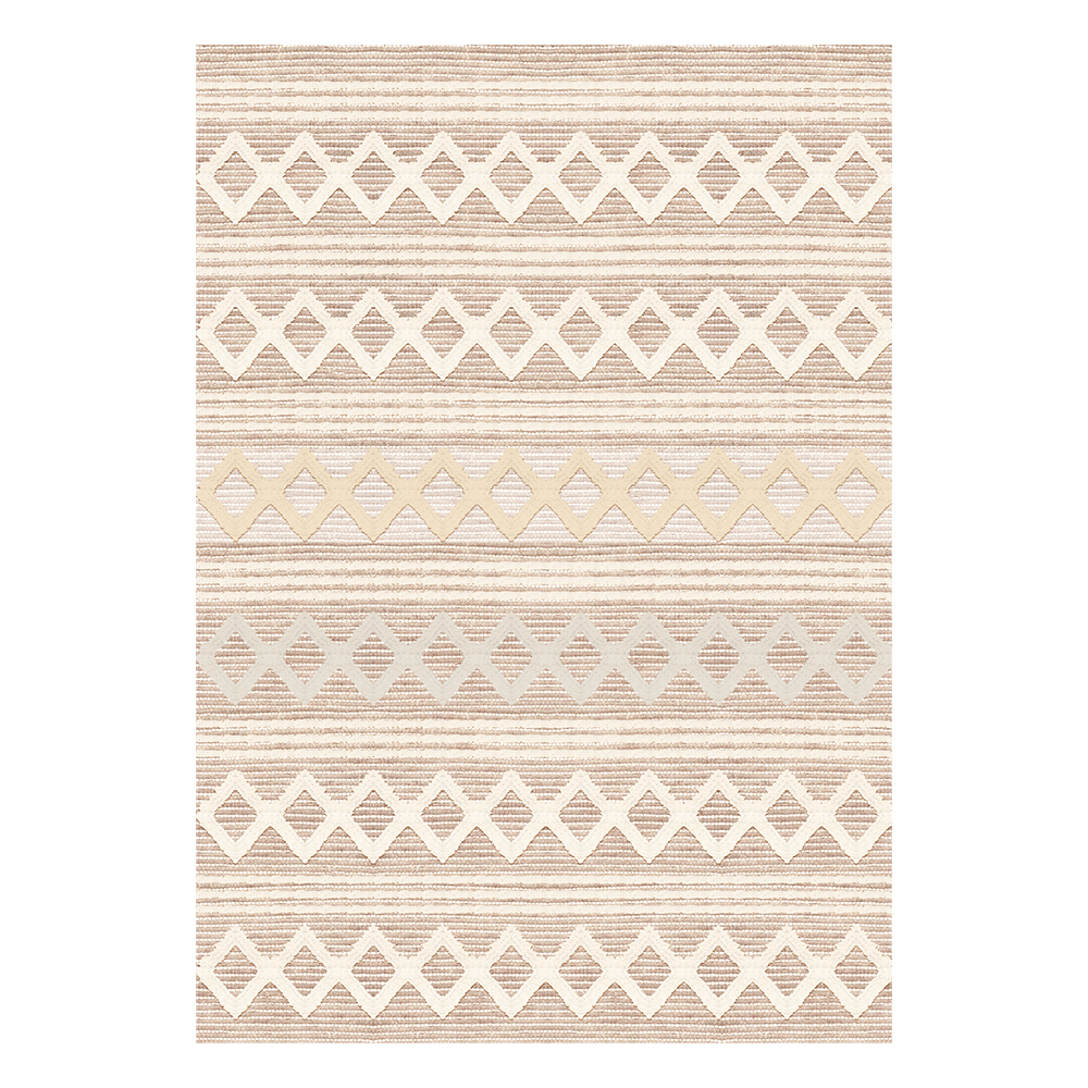 Modevsa: Bamboo Chevron Diamond Pattern Carpet Rug; (80x150)cm, Brown