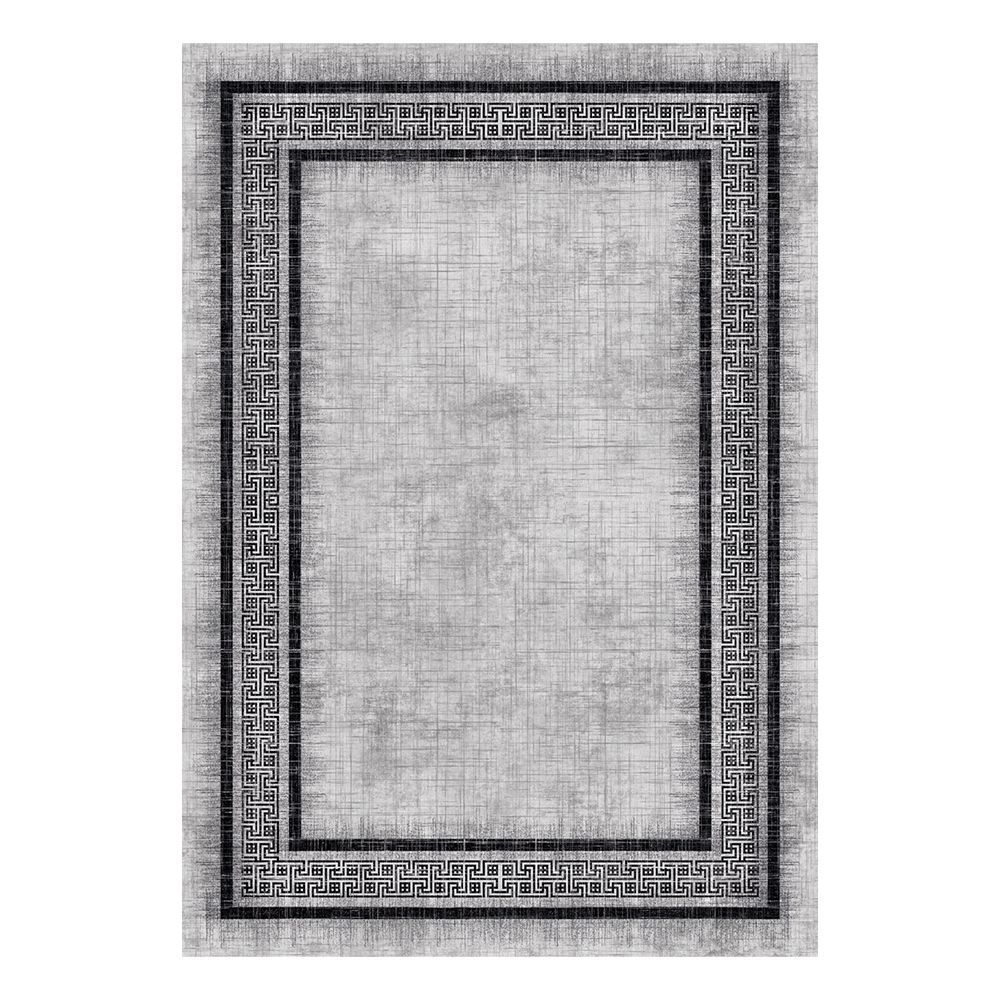 Modevsa: Bamboo Rectangular Patterned Carpet Rug; (80x150)cm, Grey