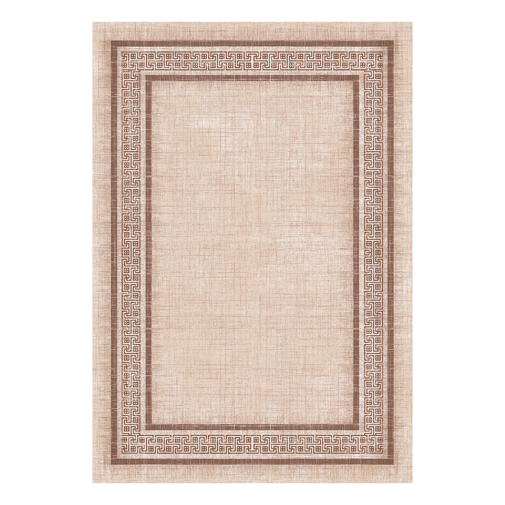 Modevsa: Bamboo Rectangular Patterned Carpet Rug; (80x150)cm, Brown