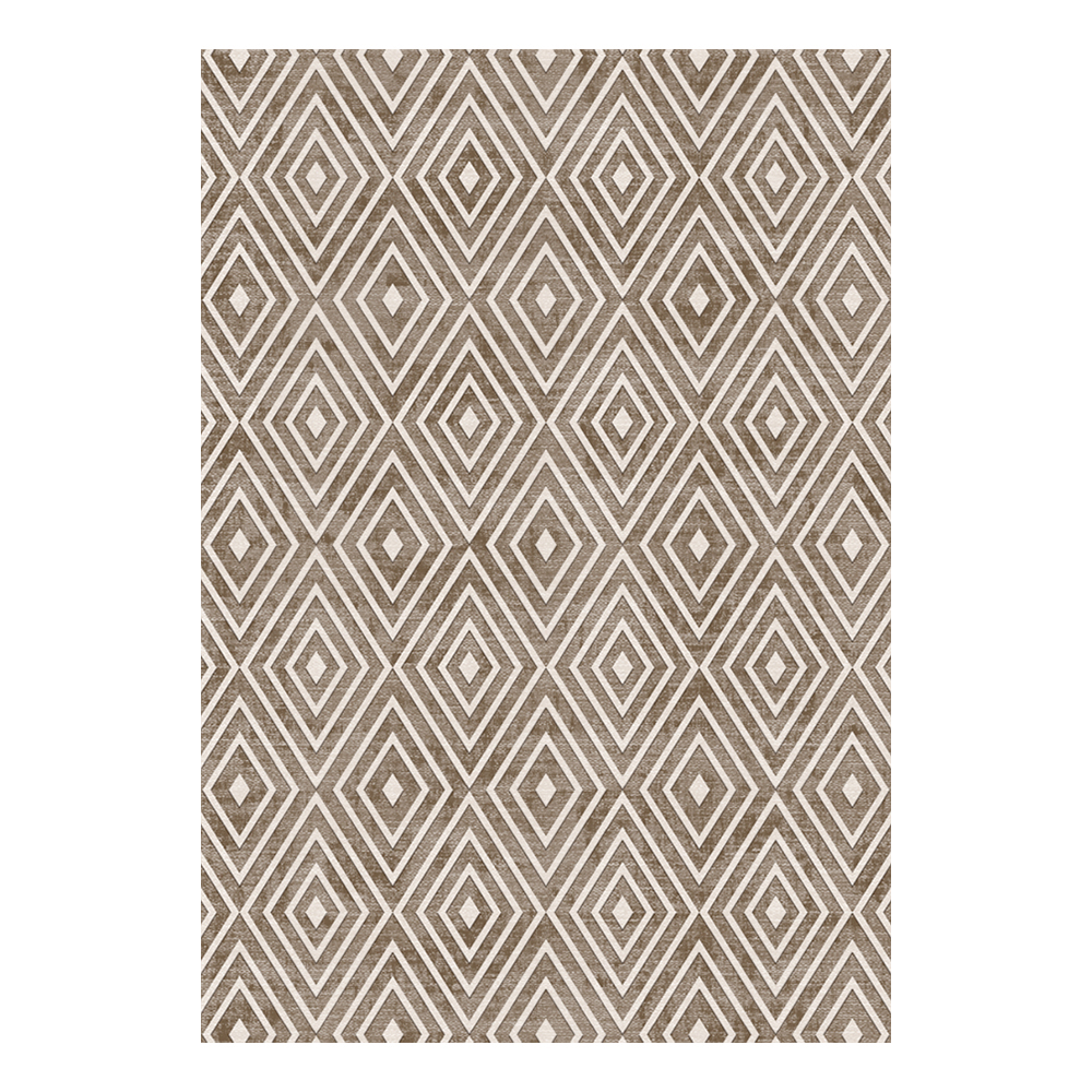 Modevsa: Bamboo Diamond Patterned Carpet Rug; (80x150)cm, Dark Grey