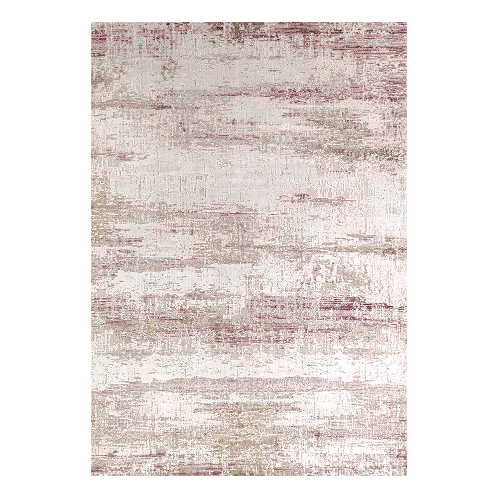 Modevsa: Bamboo Abstract Patterned Carpet Rug; (80x150)cm, Light Brown