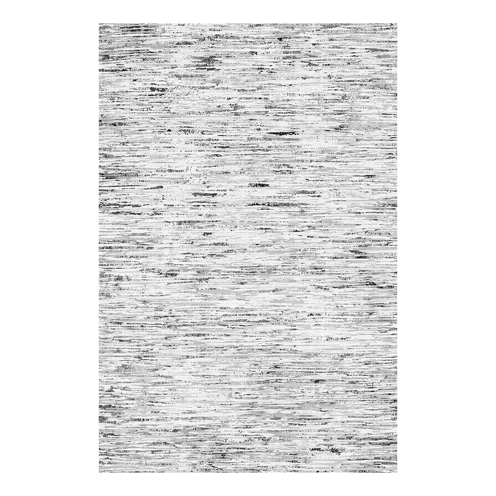 Modevsa: Bamboo Abstract Patterned Carpet Rug; (80x150)cm, Light Grey