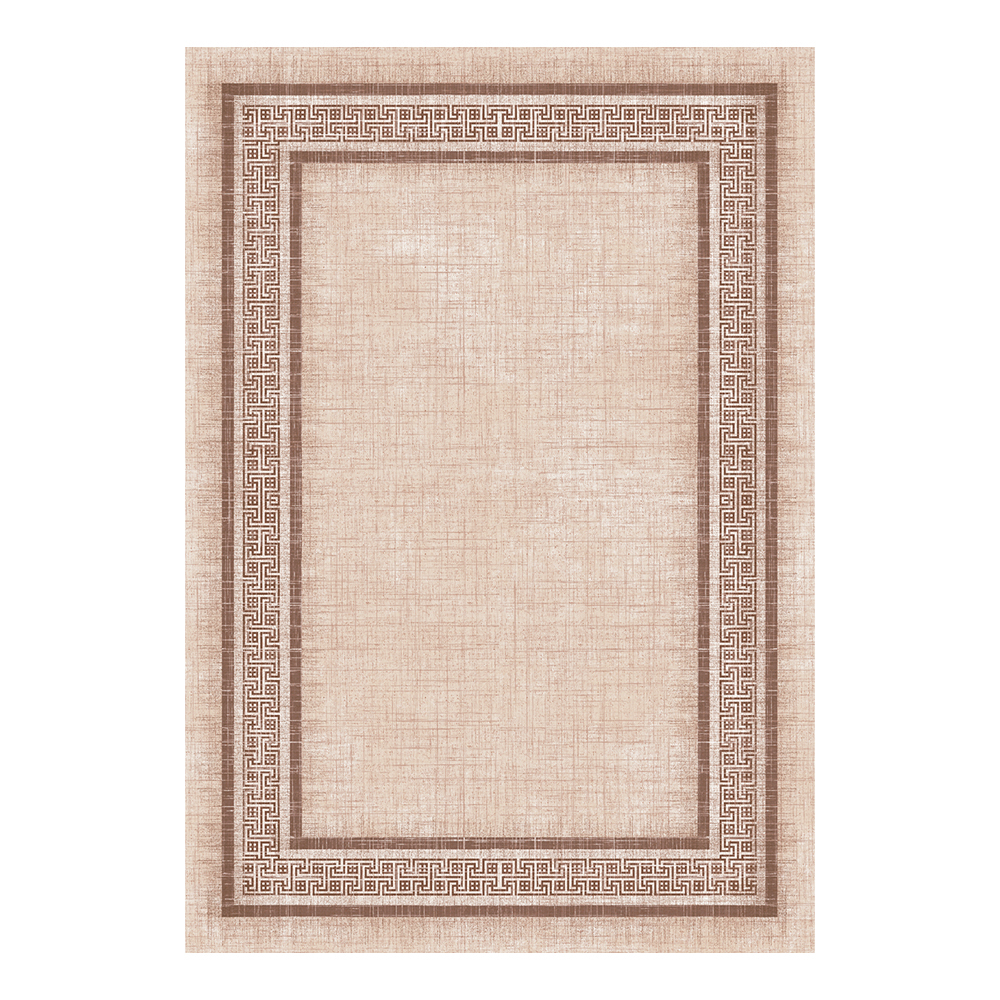 Modevsa: Bamboo Rectangular Patterned Carpet Rug; (160x230)cm, Brown