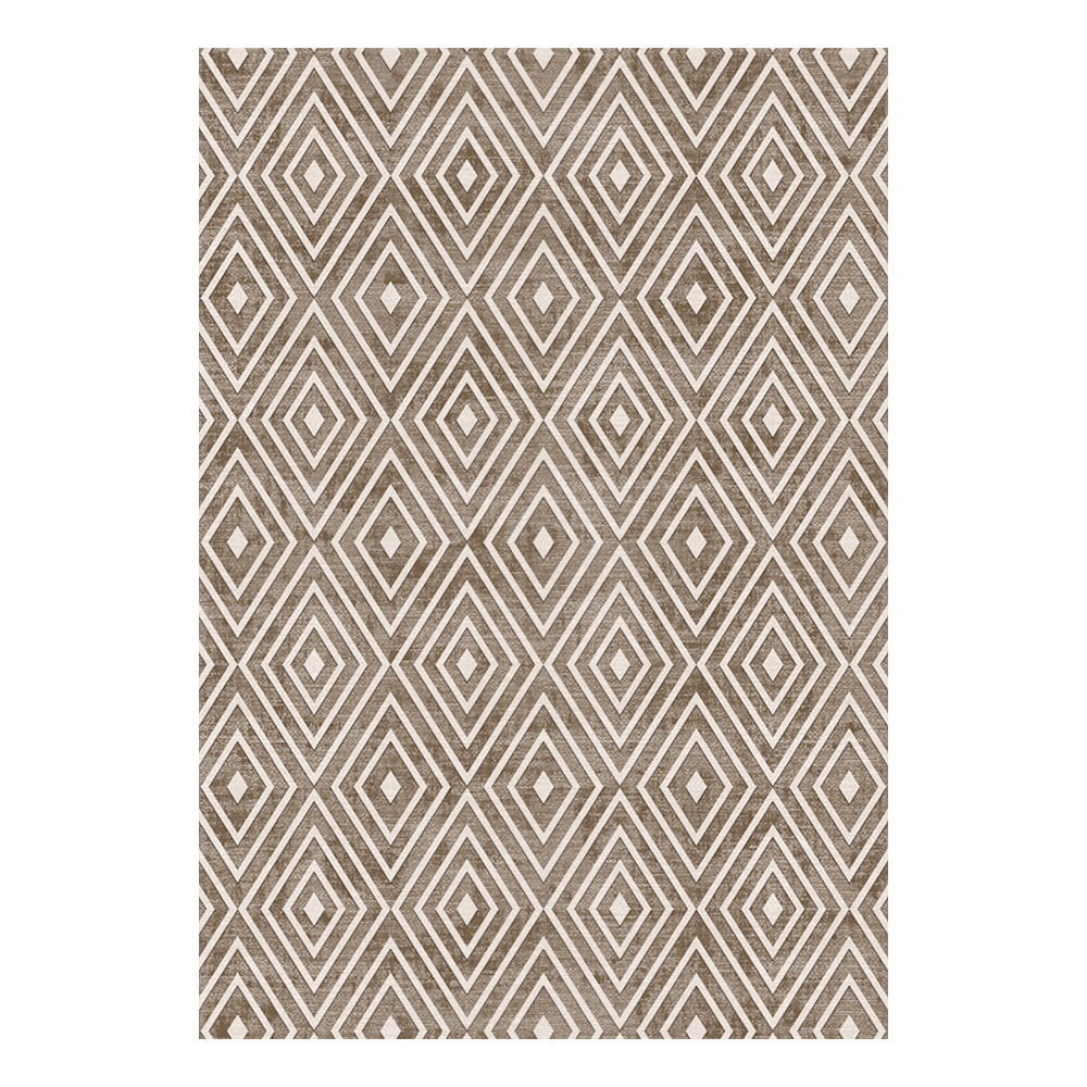 Modevsa: Bamboo Diamond Patterned Carpet Rug; (160x230)cm, Dark Grey