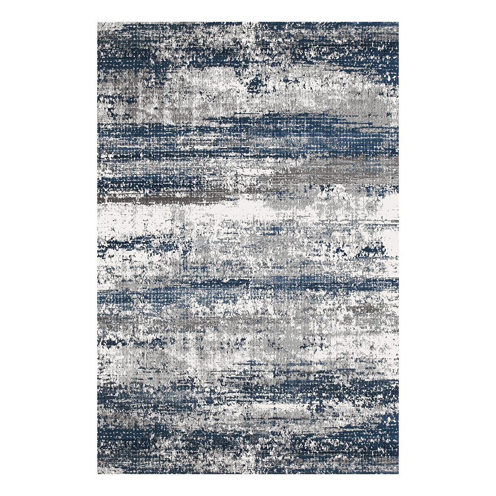 Modevsa: Bamboo Abstract Patterned Carpet Rug; (160x230)cm, Light Grey/Navy