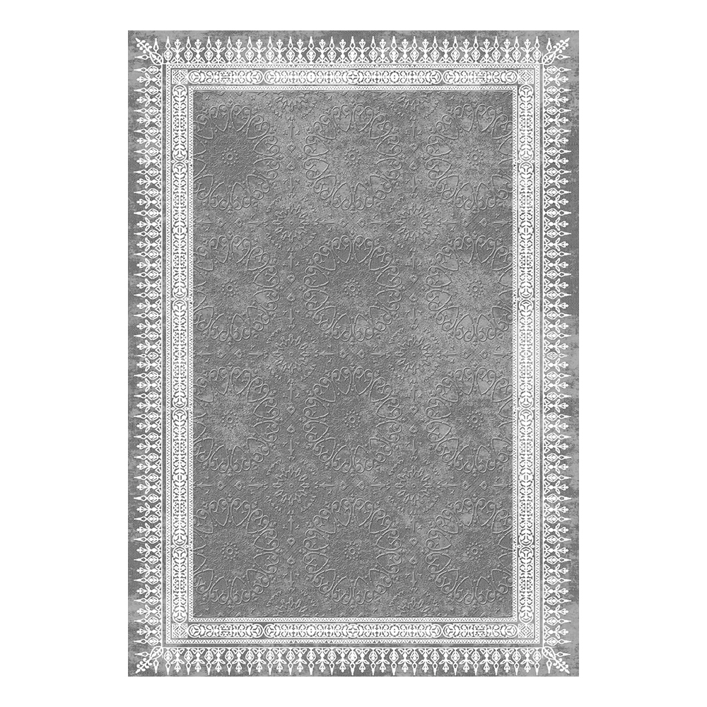 Modevsa: Bamboo Rectangular Centre Medallion Carpet Rug; (200x300)cm, Grey