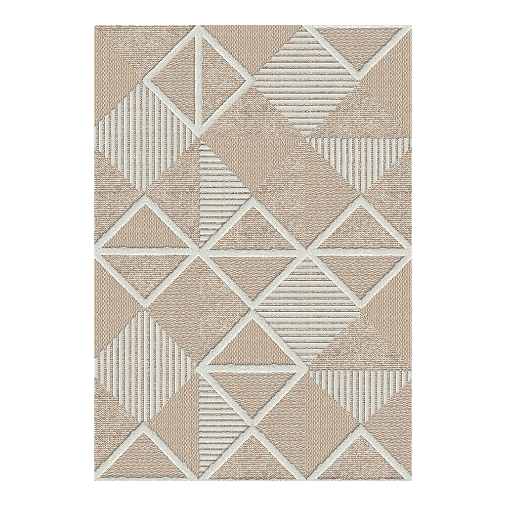 Modevsa: Bamboo Geometric Pattern Carpet Rug; (200x300)cm, Brown