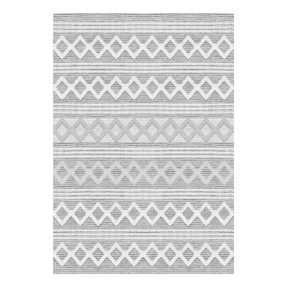 Modevsa: Bamboo Chevron Diamond Pattern Carpet Rug; (200x300)cm, Grey