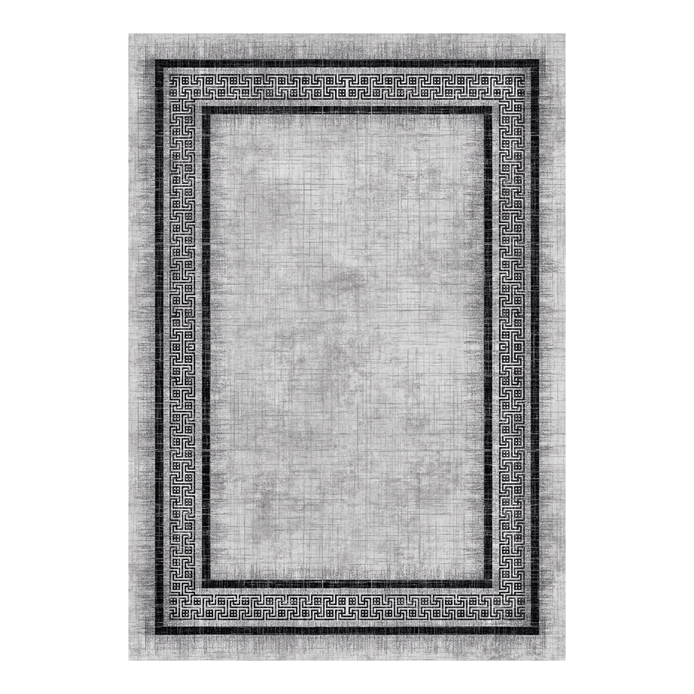 Modevsa: Bamboo Rectangular Patterned Carpet Rug; (200x300)cm, Grey