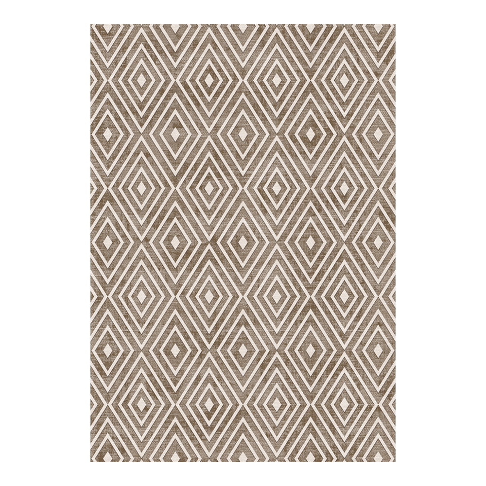 Modevsa: Bamboo Diamond Patterned Carpet Rug; (200x300)cm, Dark Grey