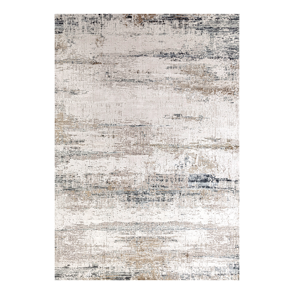 Modevsa: Bamboo Abstract Patterned Carpet Rug; (200x300)cm, Light Grey