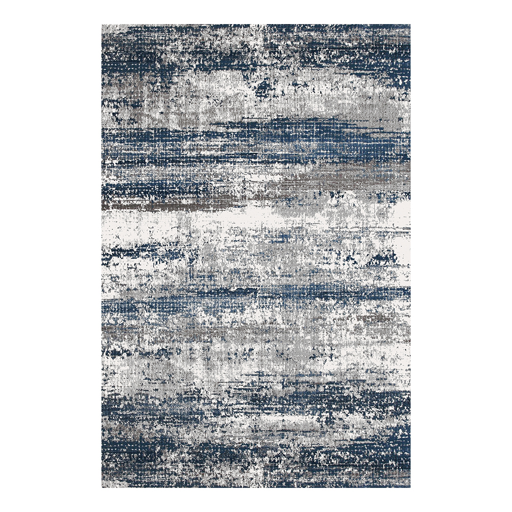 Modevsa: Bamboo Abstract Patterned Carpet Rug; (200x300)cm, Light Grey/Navy