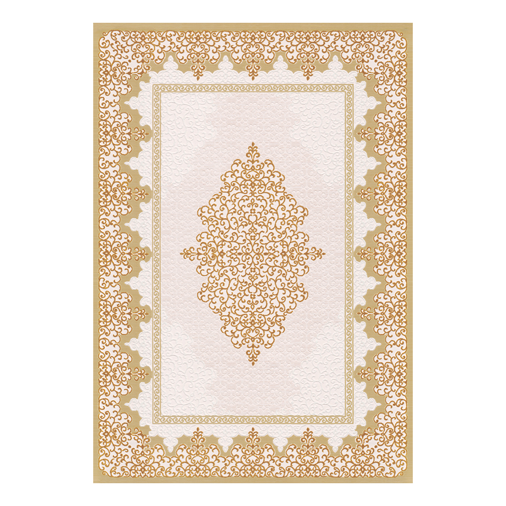 Modevsa: Chenille Oriental Bordered Patterned Carpet Rug: (240x340)cm, Grey