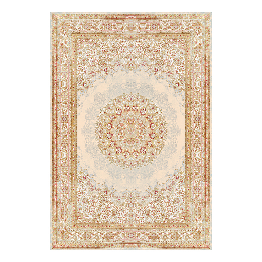 Modevsa: Chenille Persian Rectangular Bordered Carpet Rug: (240x340)cm, Brown