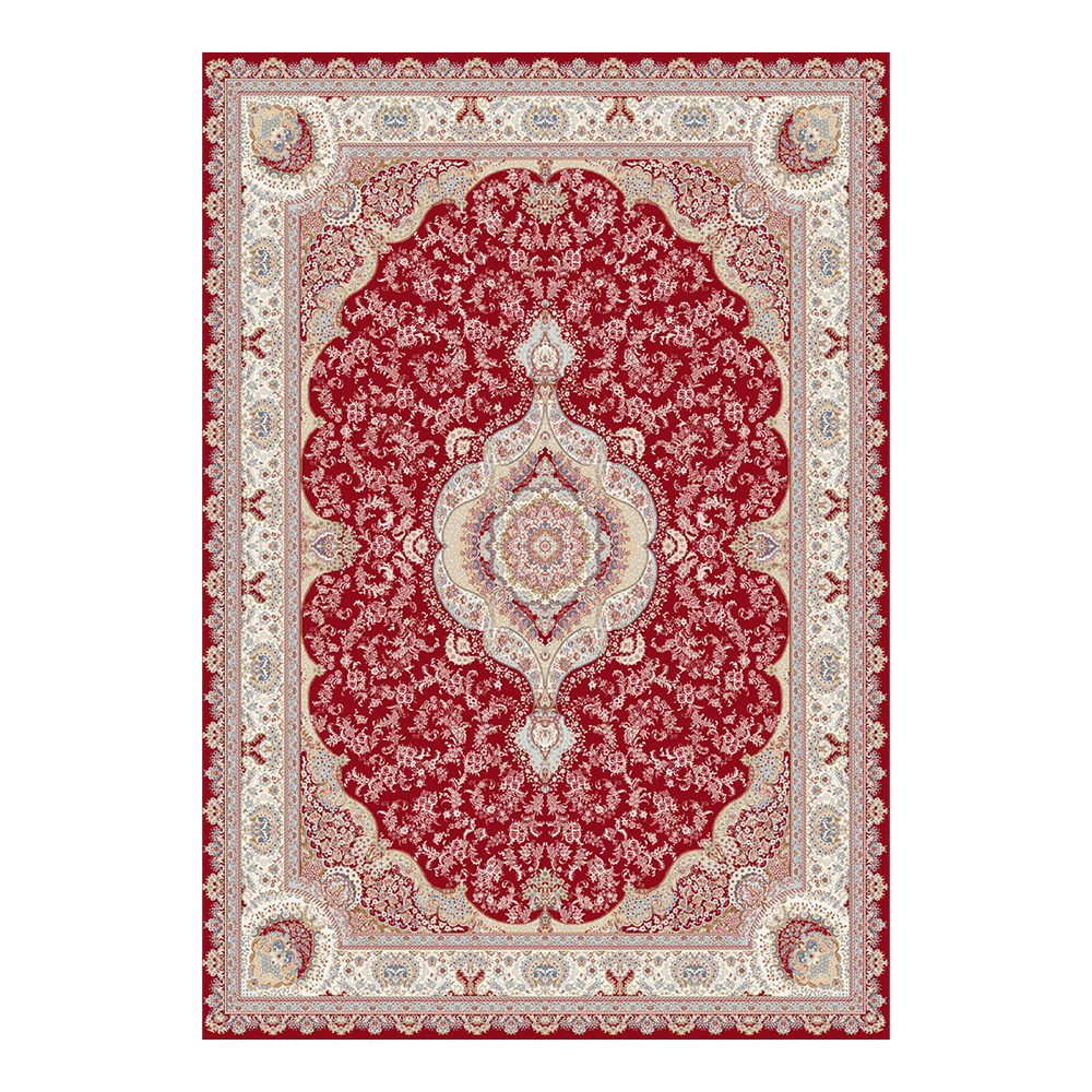 Modevsa: Chenille Royal Centre Medallion Pattern Carpet Rug: (240x340)cm, Brown/Maroon