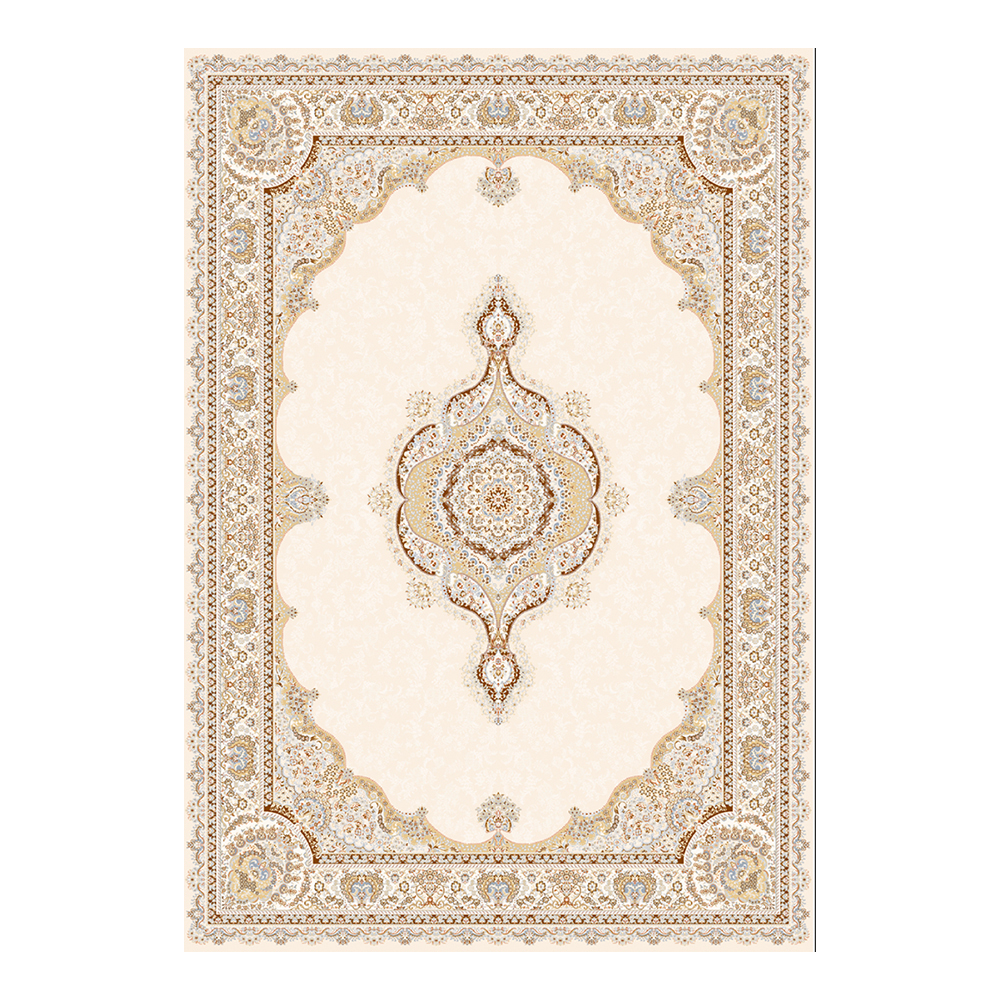 Modevsa: Chenille Royal Centre Medallion Pattern Carpet Rug: (240x340)cm, Brown