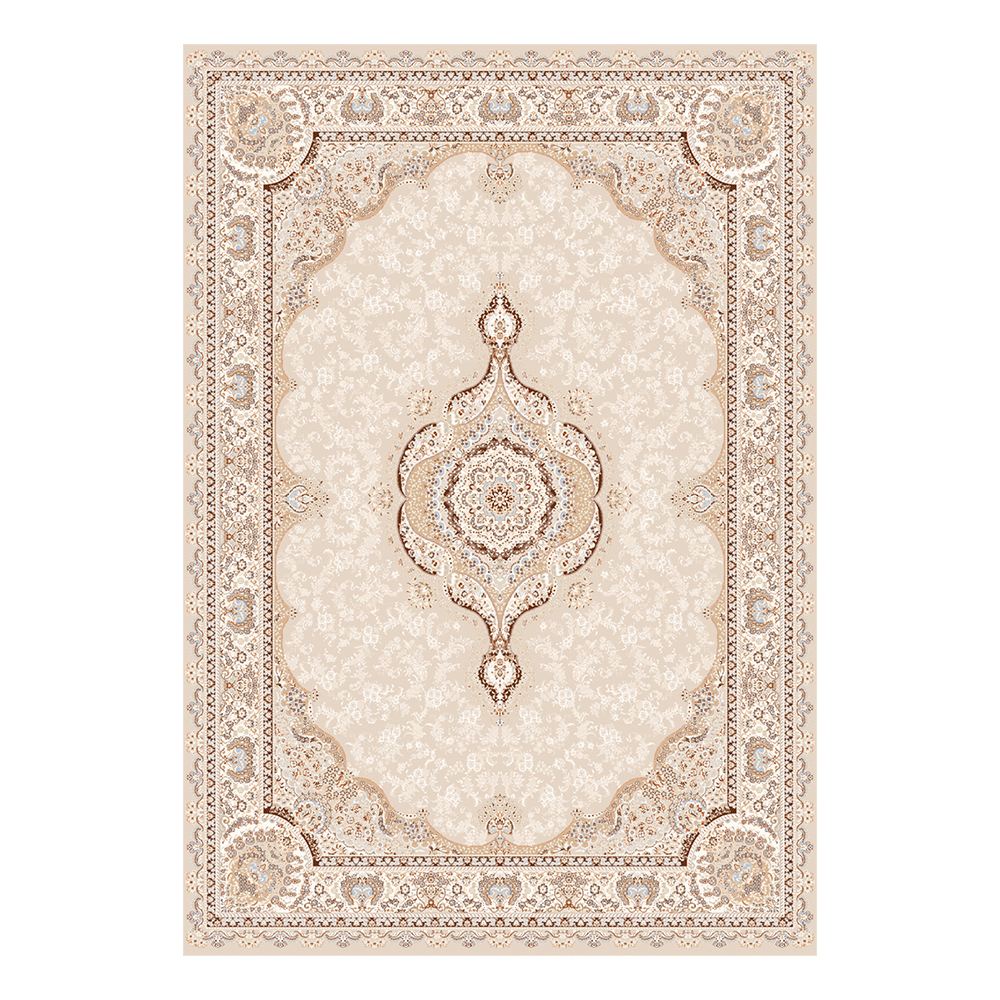 Modevsa: Chenille Royal Centre Medallion Pattern Carpet Rug: (240x340)cm, Brown