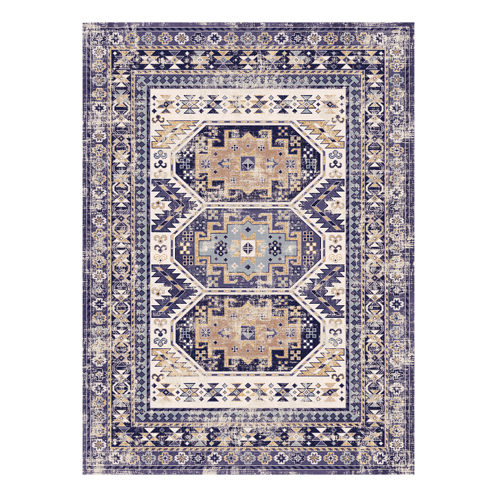 Modevsa: Chenille Bohemian Patterned Carpet Rug: (240x340)cm, Dark Grey