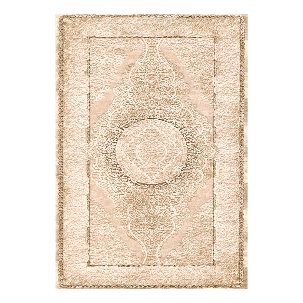 Modevsa: Chenille Rectangular Centre Medallion Carpet Rug: (240x340)cm, Brown