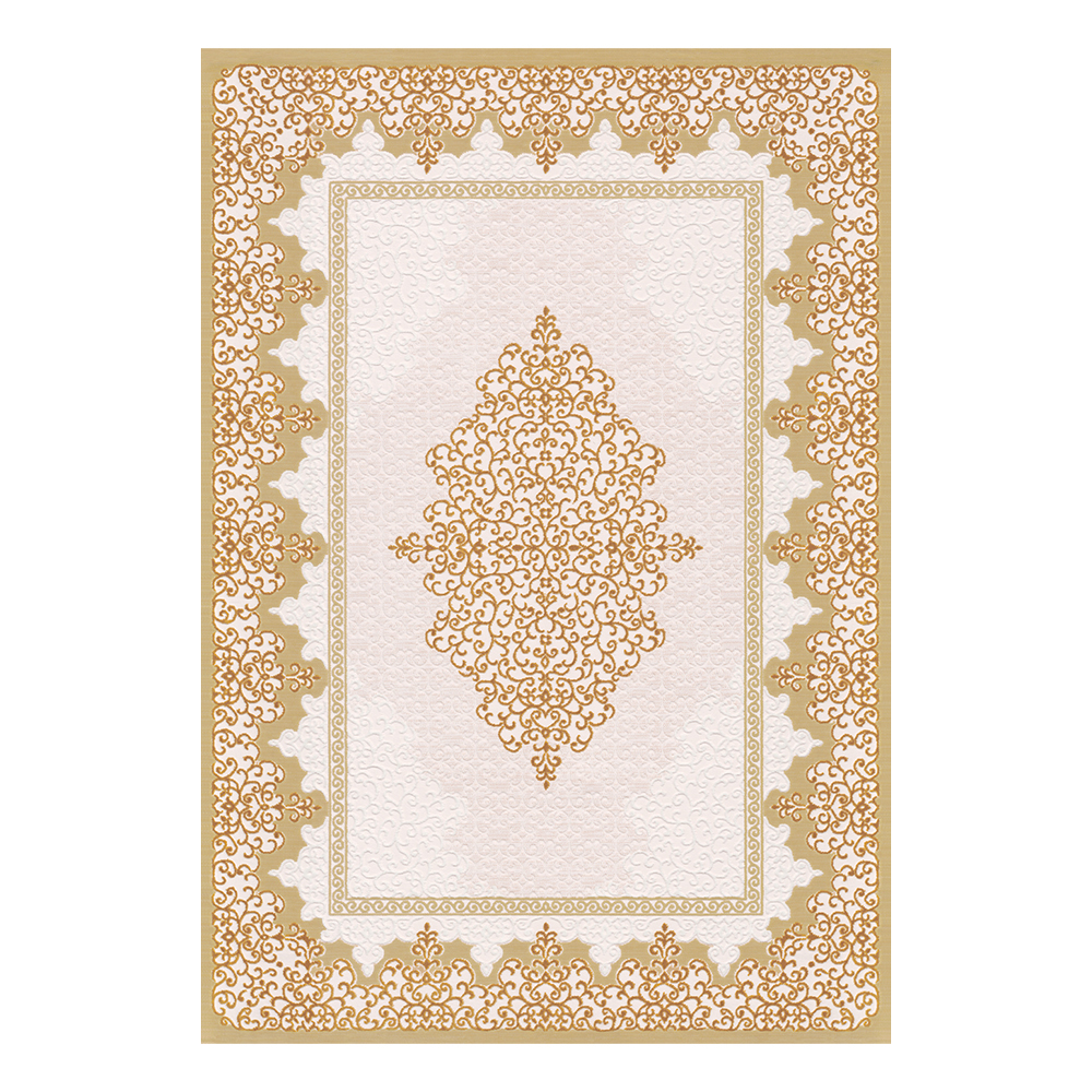 Modevsa: Chenille Oriental Bordered Patterned Carpet Rug: (200x300)cm, Grey