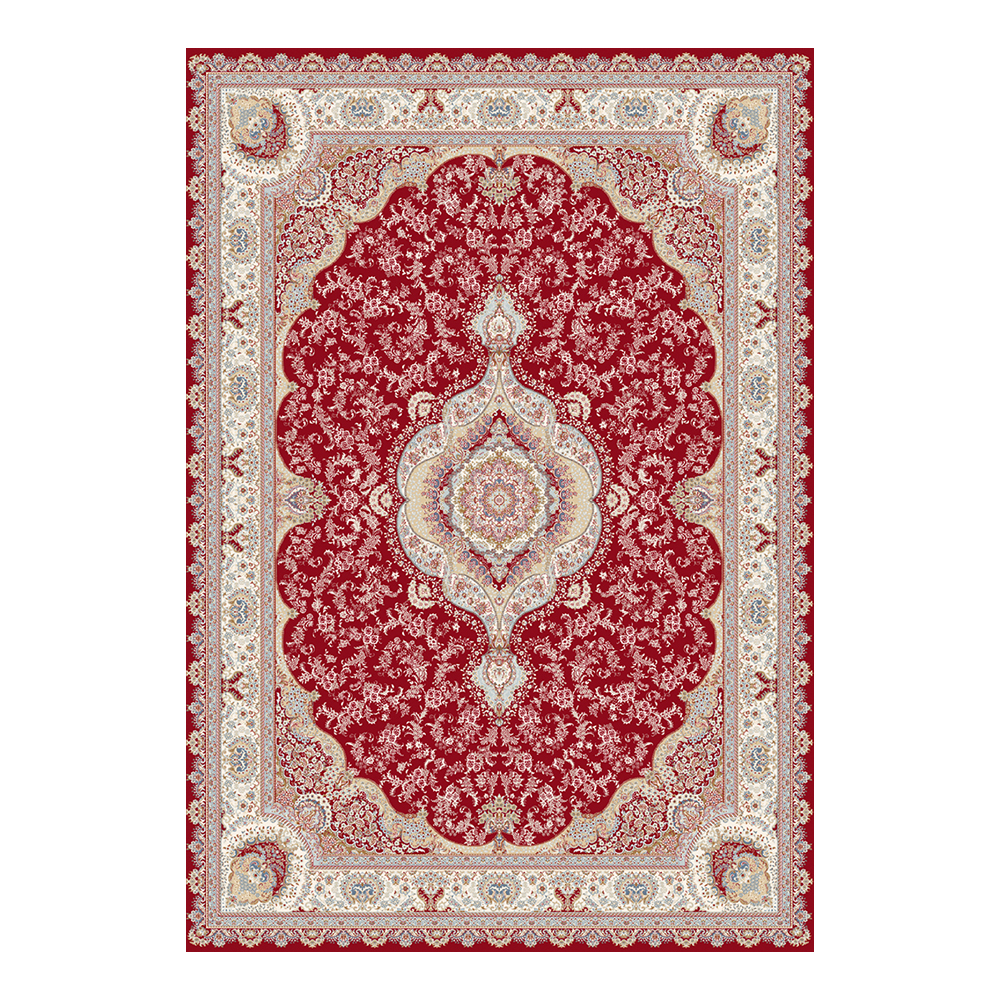 Modevsa: Chenille Royal Centre Medallion Pattern Carpet Rug: (200x300)cm, Brown/Maroon