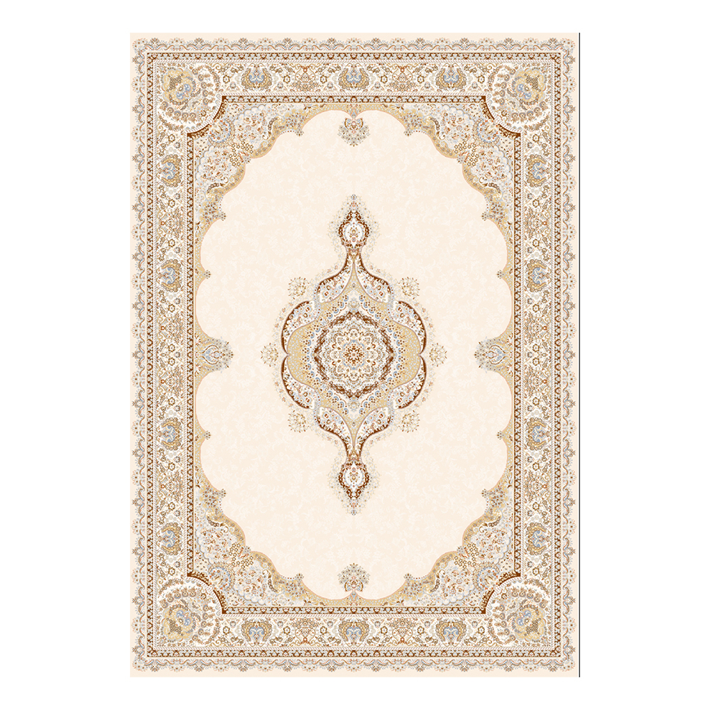 Modevsa: Chenille Royal Centre Medallion Pattern Carpet Rug: (200x300)cm, Brown