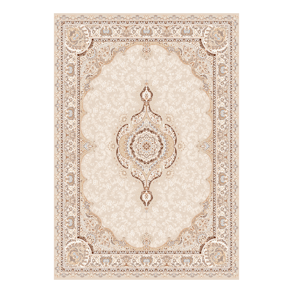 Modevsa: Chenille Royal Centre Medallion Pattern Carpet Rug: (200x300)cm, Brown