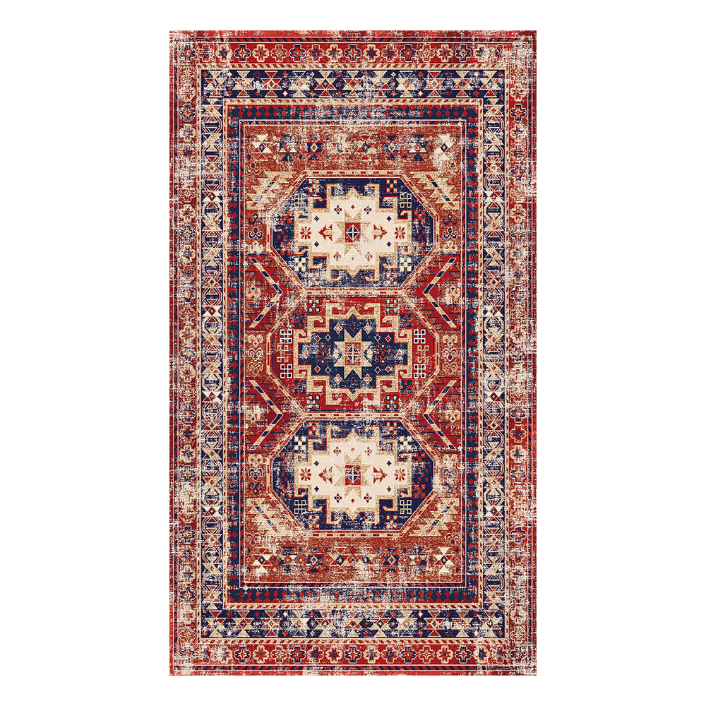 Modevsa: Chenille Bohemian Patterned Carpet Rug: (200x300)cm, Maroon