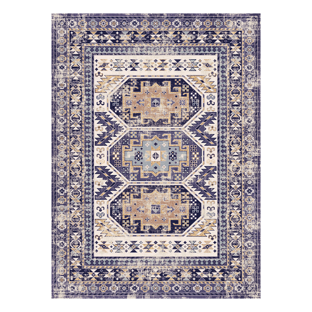 Modevsa: Chenille Bohemian Patterned Carpet Rug: (200x300)cm, Dark Grey