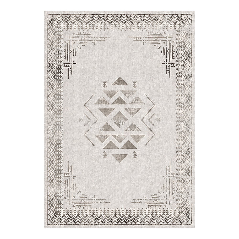 Modevsa: Chenille Tribal Centred Pattern Carpet Rug: (200x300)cm, Grey