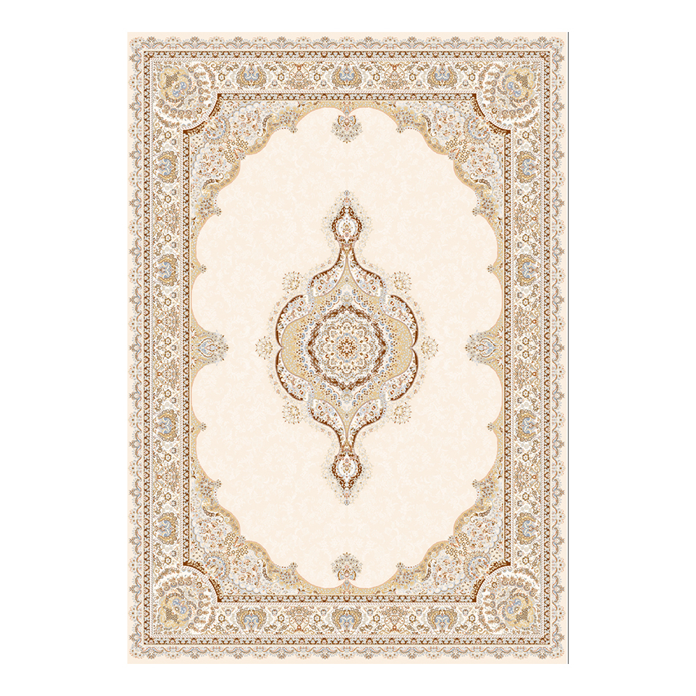 Modevsa: Chenille Royal Centre Medallion Pattern Carpet Rug: (160x230)cm, Brown