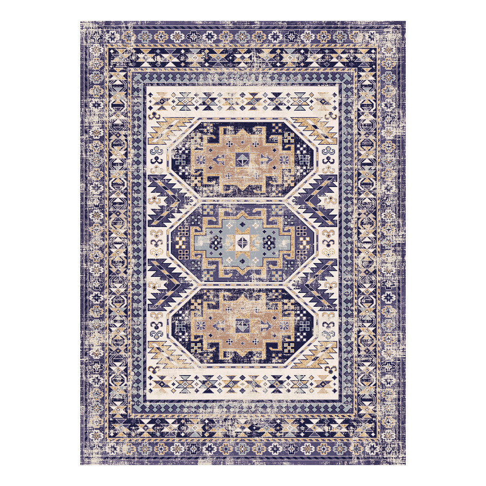 Modevsa: Chenille Bohemian Patterned Carpet Rug: (160x230)cm, Dark Grey