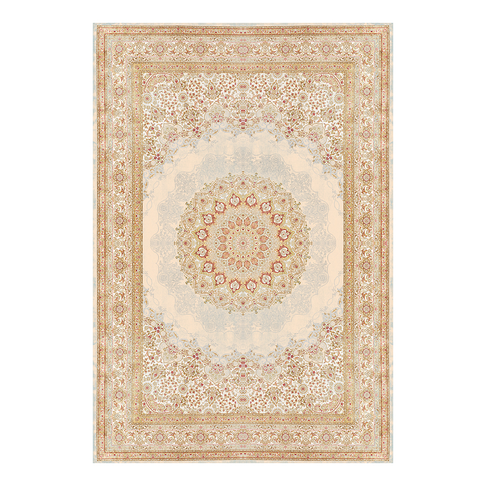 Modevsa: Chenille Persian Rectangular Bordered Carpet Rug: (100x300)cm, Brown
