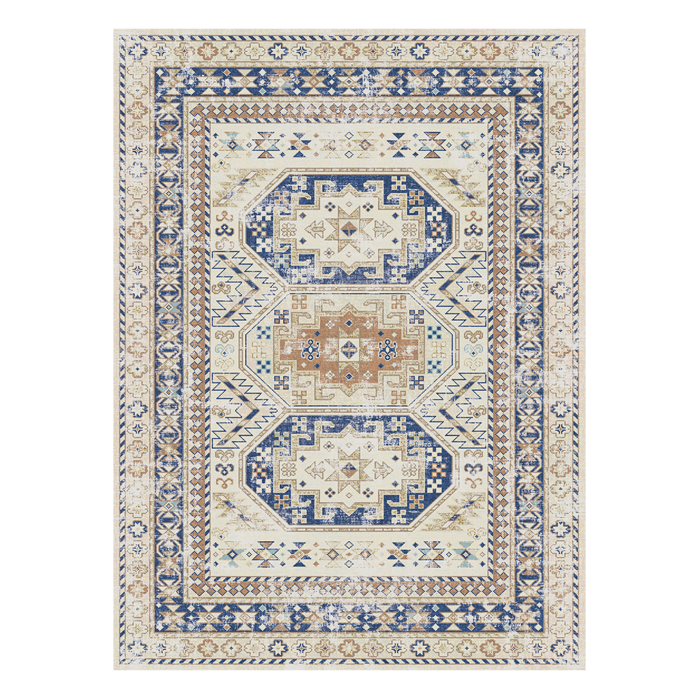 Modevsa: Chenille Bohemian Patterned Carpet Rug: (100x300)cm, Brown