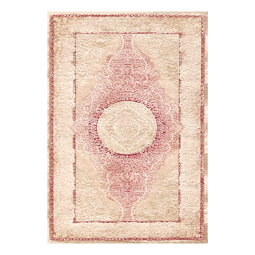 Modevsa: Chenille Rectangular Centre Medallion Carpet Rug: (100x300)cm, Brown