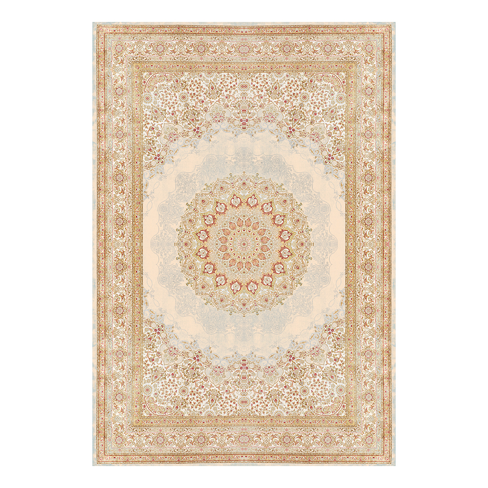 Modevsa: Chenille Persian Rectangular Bordered Carpet Rug: (100x400)cm, Brown