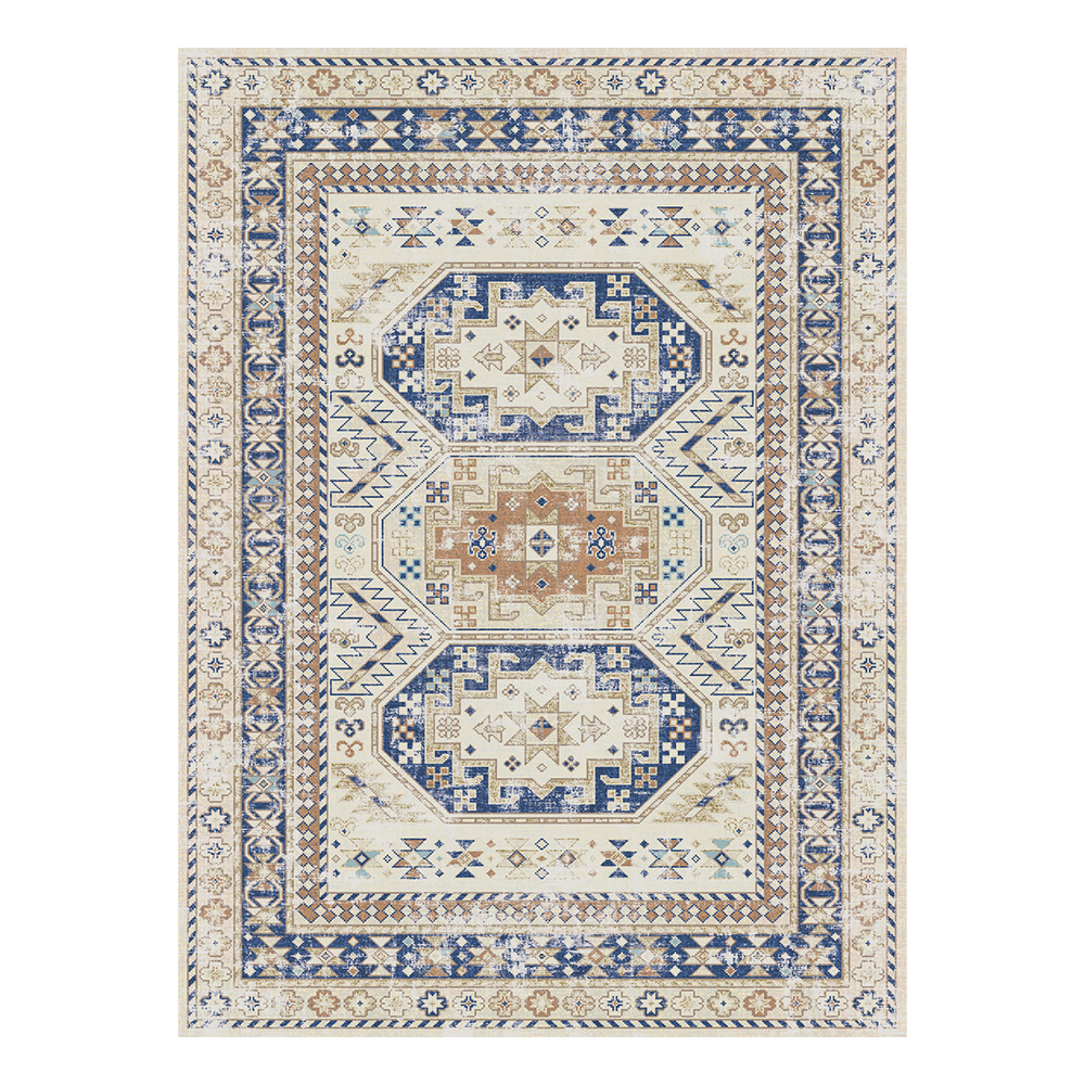 Modevsa: Chenille Bohemian Patterned Carpet Rug: (100x400)cm, Brown