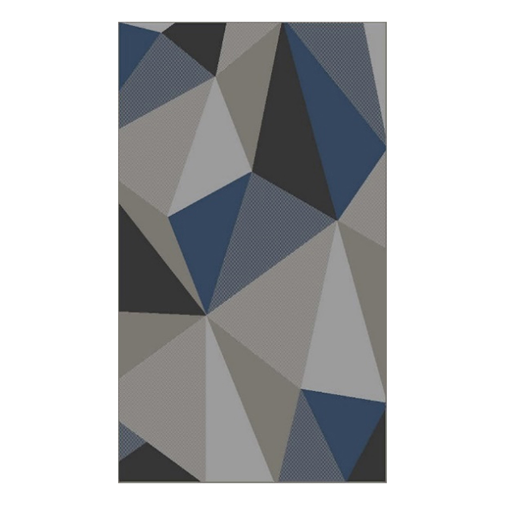 Alton Apex Geometric Pattern Carpet Rug; (300x400)cm, Grey/Blue/Black