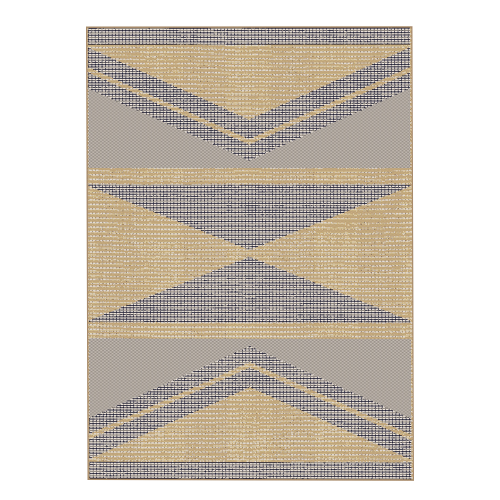 Oriental Weavers: Oria Inverted Triangular Pattern Carpet Rug; (80x150)cm, Brown/Blue-Grey