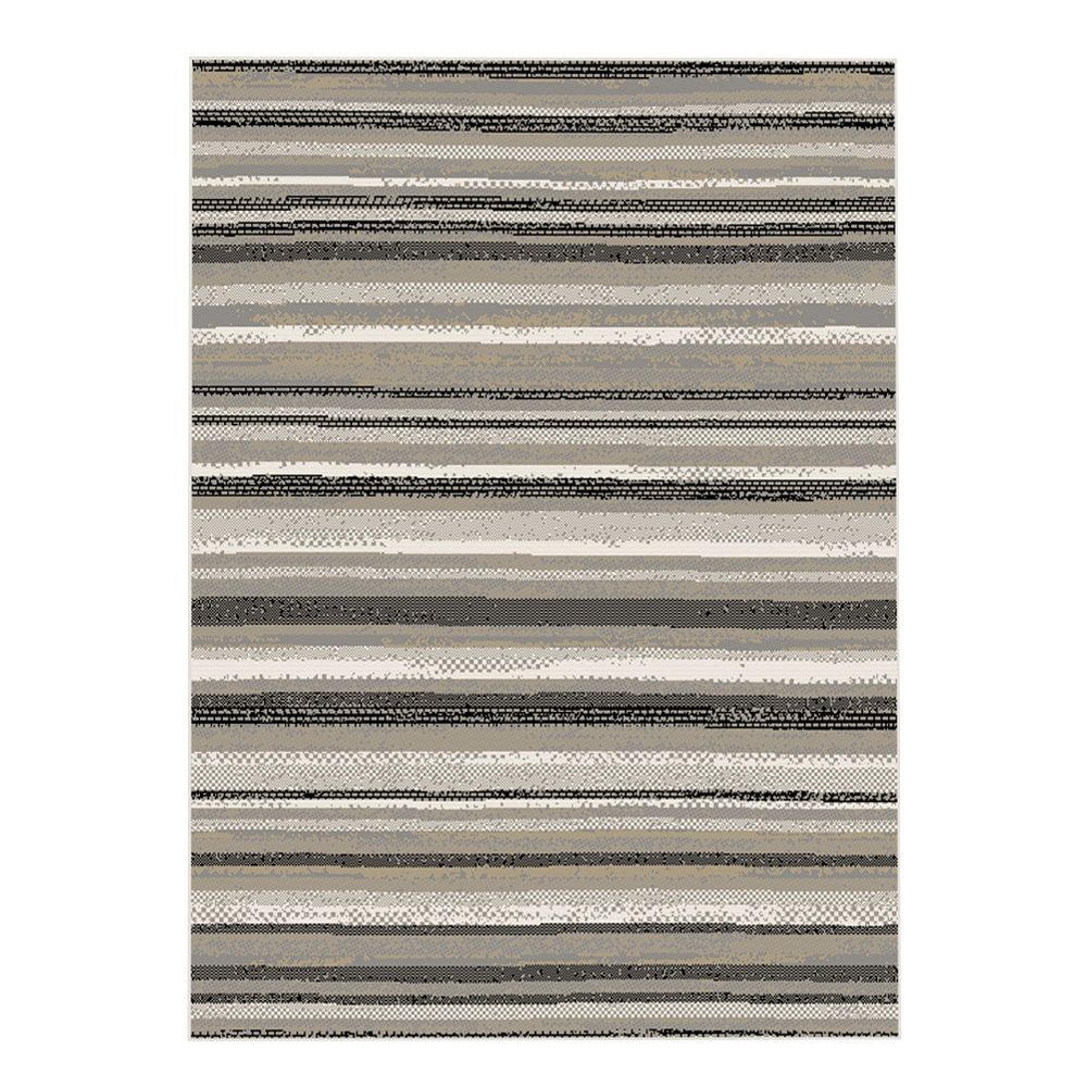 Oriental Weavers: Oria Shadow Stripe Pattern Carpet Rug; (80x150)cm, Grey