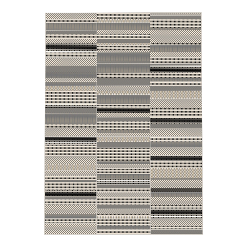 Oriental Weavers: Oria Textured Stripe Pattern Carpet Rug; (200x290cm), Grey