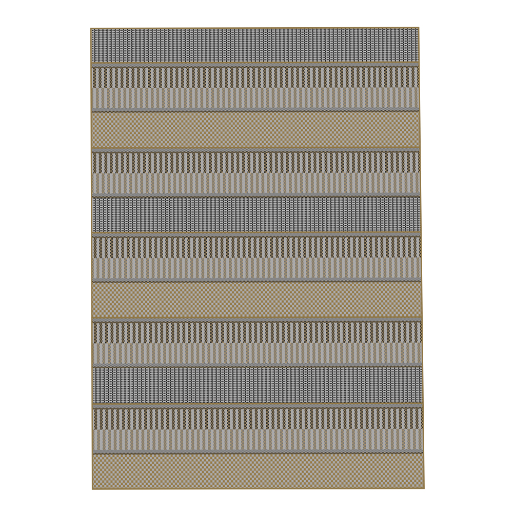 Oriental Weavers: Oria Tribal Stripe Pattern Carpet Rug; (200x290cm), Grey/Brown