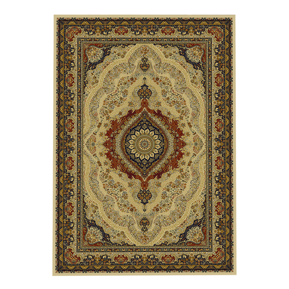 Oriental Weavers: Soft Line Bordered Centre Medallion Carpet Rug; (240x340)cm, Brown