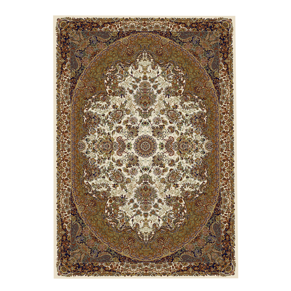 Oriental Weavers: Soft Line Bordered Oval Floral Carpet Rug; (240x340)cm, Brown