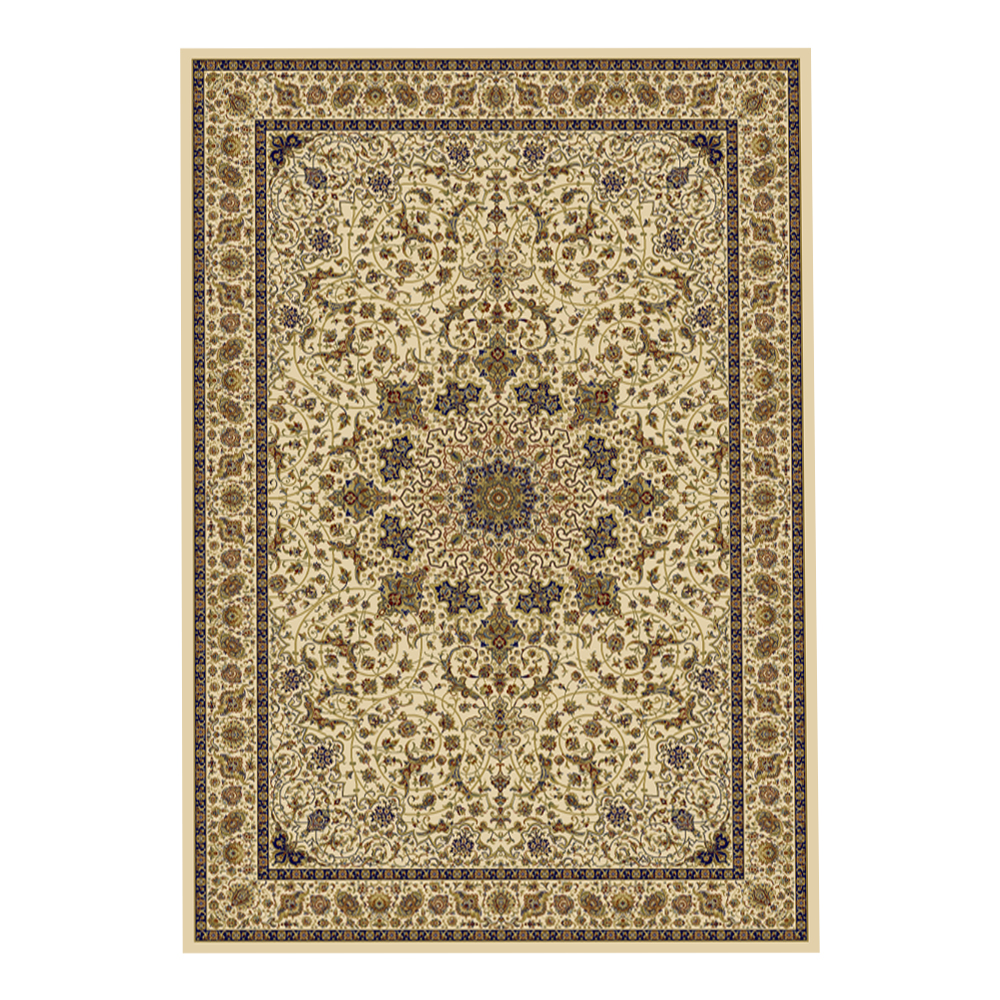Oriental Weavers: Soft Line Bordered Centre Medallion Floral Carpet Rug; (240x340)cm, Brown