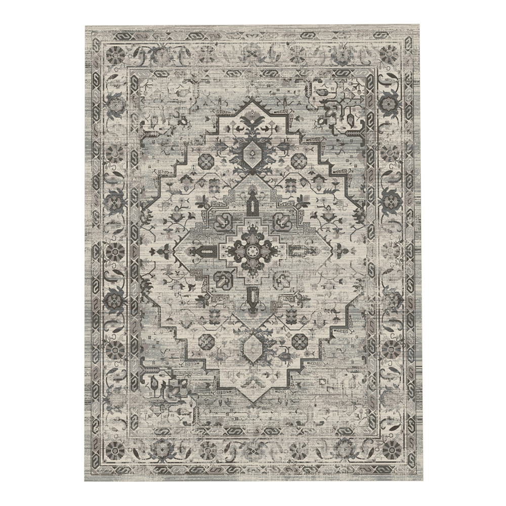 Oriental Weavers: Virgo Vintage Bordered Carpet Rug; (240x340)cm, Grey