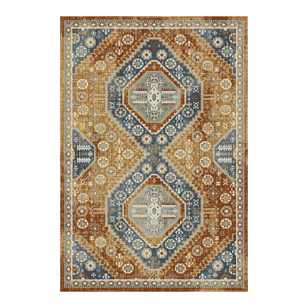 Oriental Weavers: Abardeen Medallion Carpet Rug; (100x300)cm, Brown/Blue